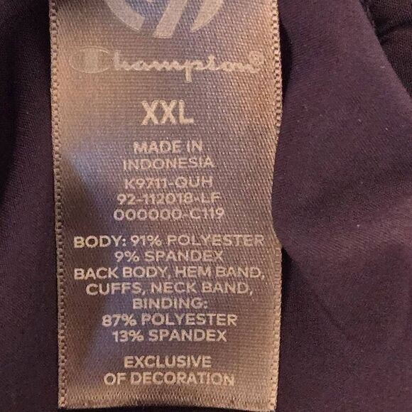 Champion Womens Long Sleeve Navy Blue Performance Breathable Pullover Top XXL - Picture 4 of 8